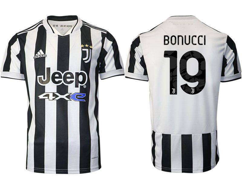 Men 2021-2022 Club Juventus home aaa version white #19 Adidas Soccer Jersey->juventus jersey->Soccer Club Jersey